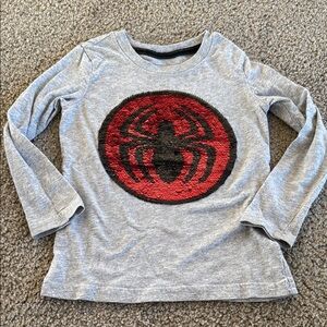 Spider Graphic Kids Gray Shirt